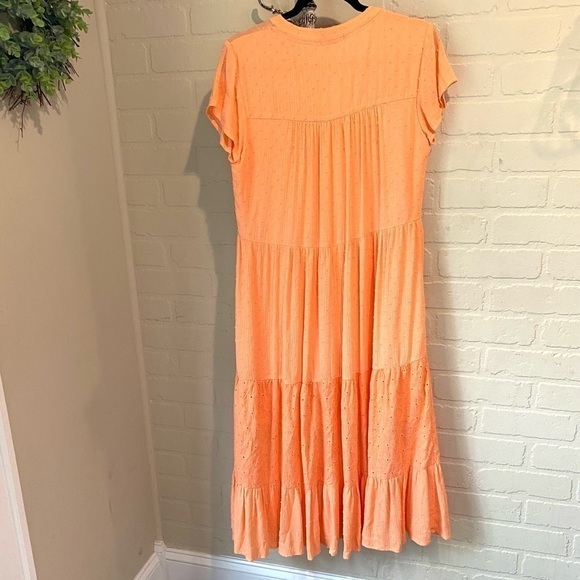Kate & Sam dress NEW coral orange dress Swiss‎ dot & eyelet lined small - Picture 3 of 9